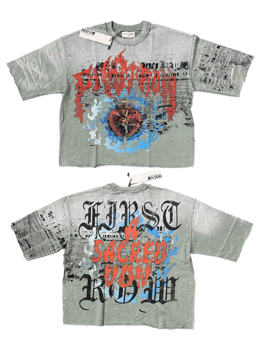 First Row Crop Tee
